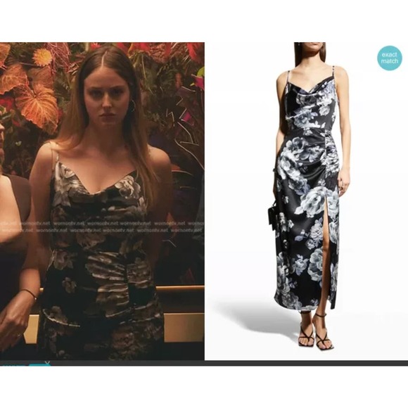 ASO Grace Gossip Girl Milly Lillianna Satin Floral Dress NEW Size 4